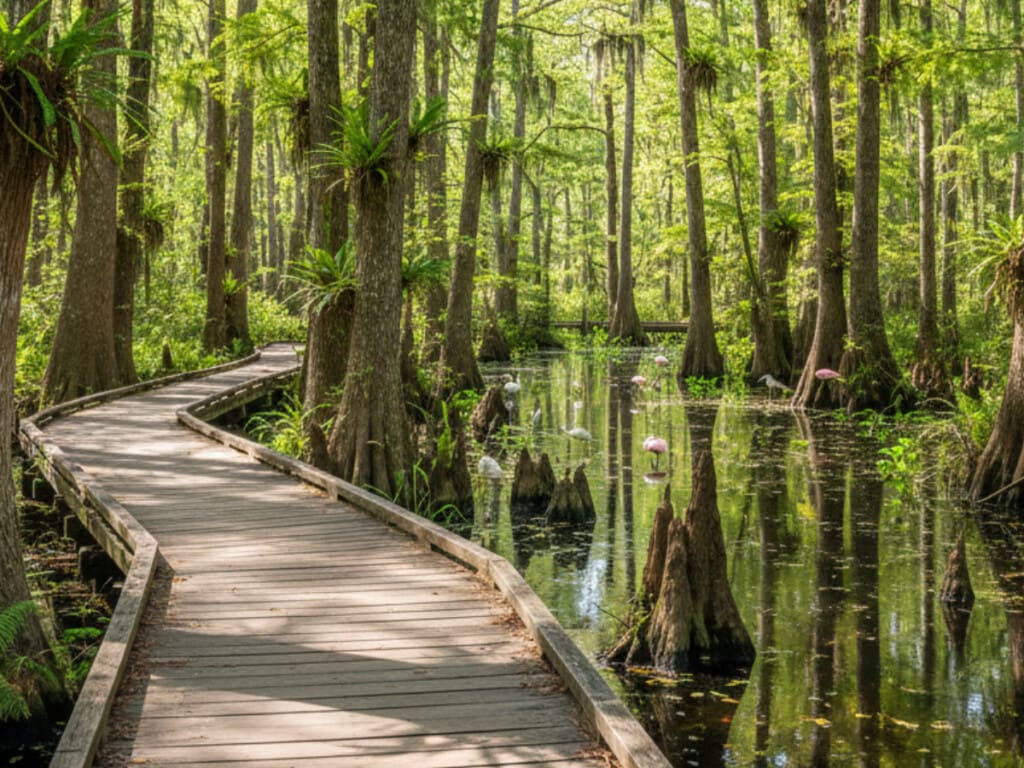 boardwalk through corkscrew swamp sanctuary