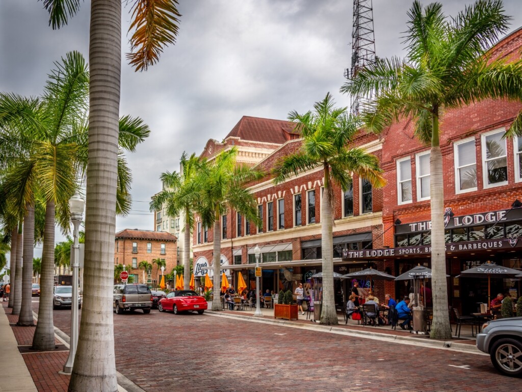 Storefronts in downtown fort myers
